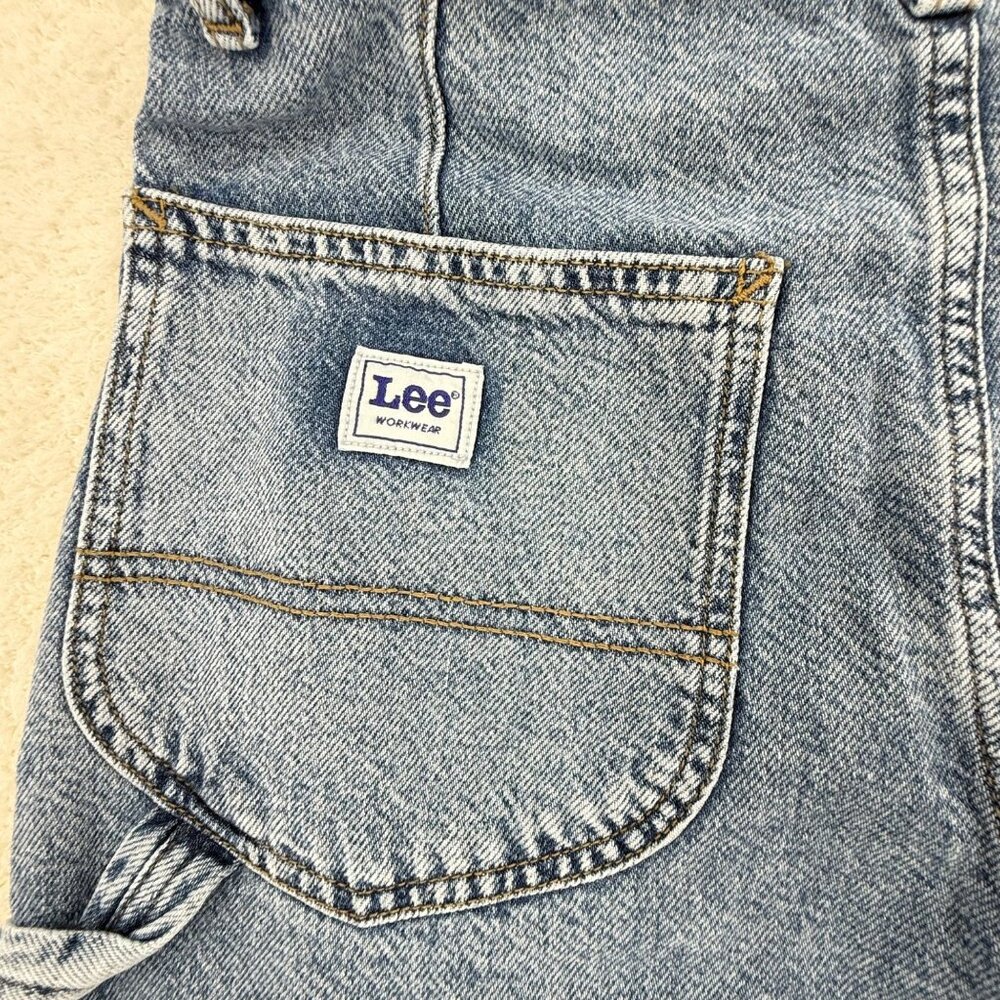 Vintage Lee Workwear Womens Wide-Leg Denim Jeans, Size 30, High-Waist Relax Fit - Picture 6 of 10